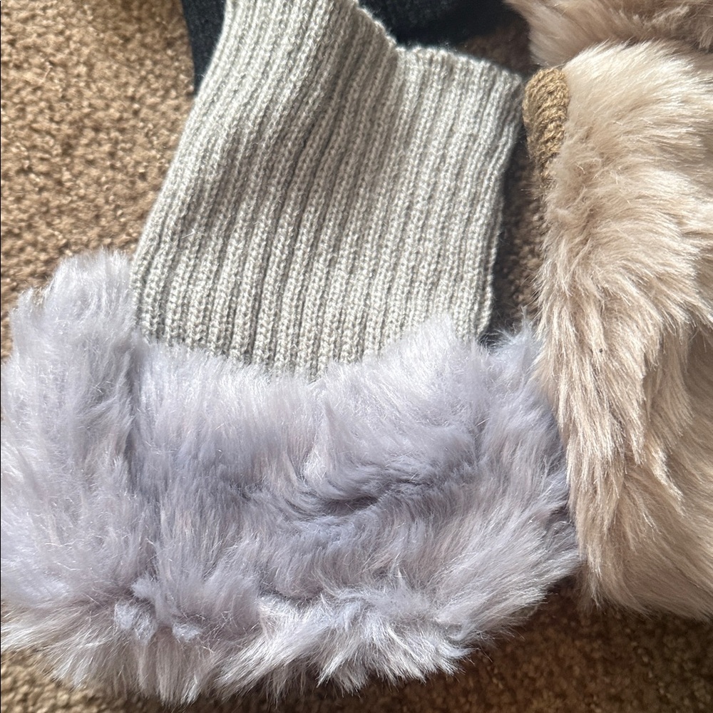 Faux Fur Knit Boot Cuffs Set - Picture 3 of 8